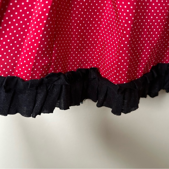 Esprit red white black polka dot Pirate skirt no size tag RARE - Picture 2 of 10